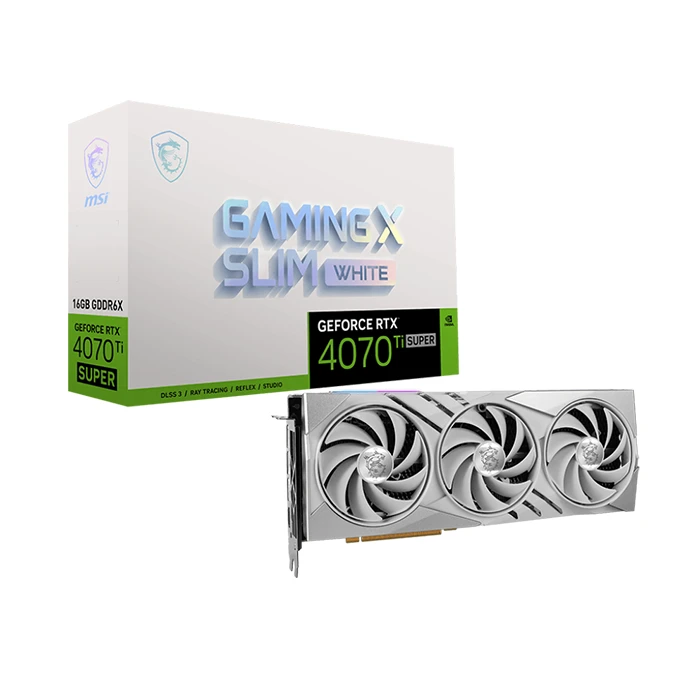 کارت گرافیک ام اس ای مدل RTX 4070 TI SUPER 16GB GAMING X SLIM WHITE
