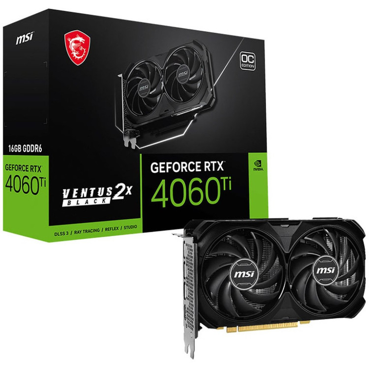 کارت گرافیک ام اس ای مدل RTX 4060 TI VENTUS 2X BLACK OC 16GB