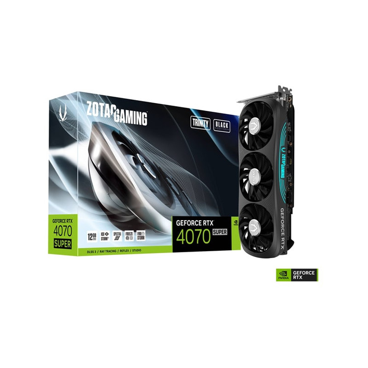 کارت گرافیک زوتاک GeForce RTX4070 SUPER Trinity Black Edition 12GB GDDR6X