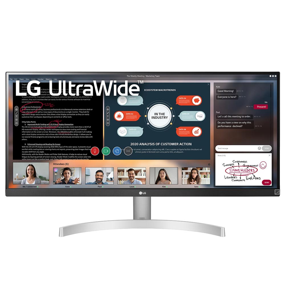 مانیتور طراحی و دیزاین ال جی Monitor Design LG 29WN600-W سایز 29 اینچ