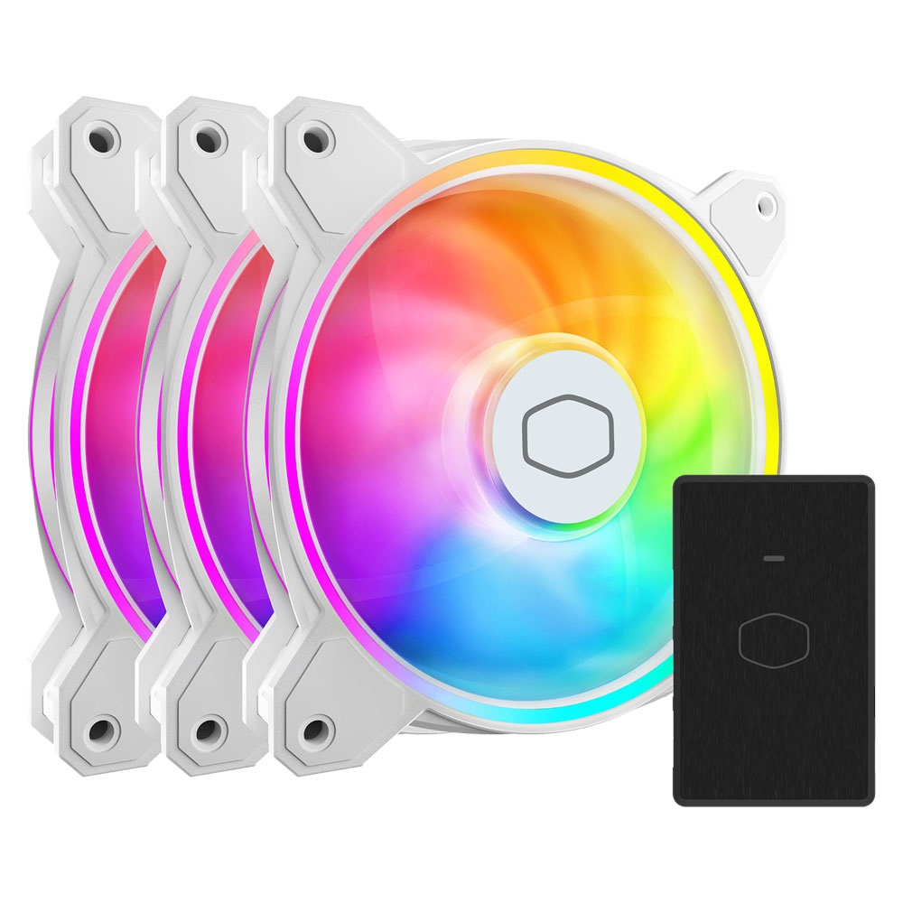 فن کیس کولر مستر مدل Cooler Master MASTERFAN MF120 WHITE HALO 3IN1