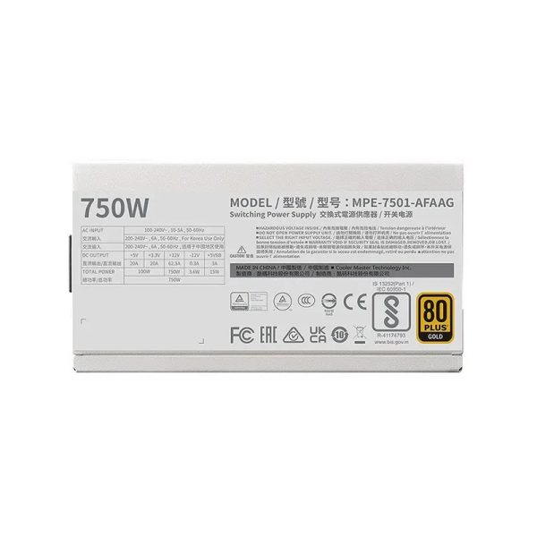 پاور کولر مستر مدل MWE Gold 750 V2 ATX 3.0