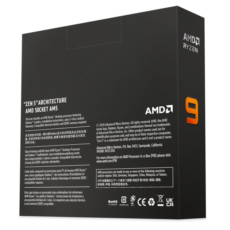 پردازنده مرکزی ای ام دی مدل AMD Ryzen 9 9950X BOX