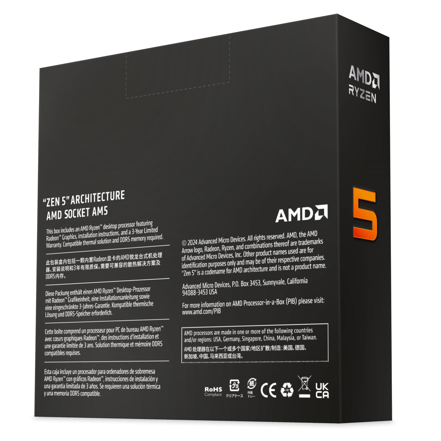 پردازنده مرکزی ای ام دی مدل AMD Ryzen 5 9600X BOX