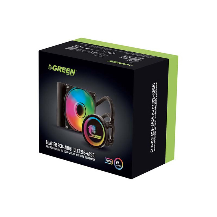 خنک کننده پردازنده گرین مدل GREEN GLACIER 120 ECO-ARGB