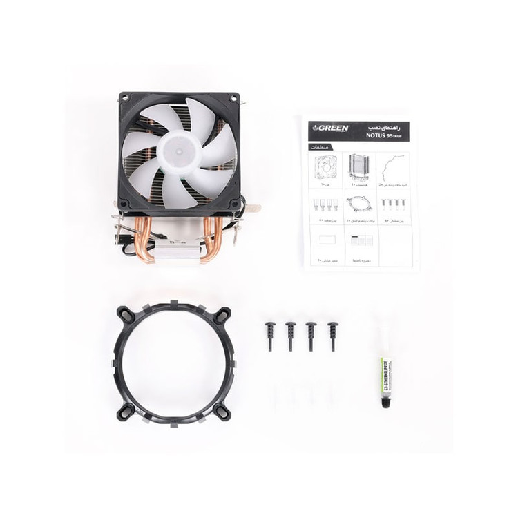 خنک کننده بادی گرین مدل GREEN NOTUS 95-RGB