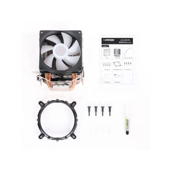 خنک کننده بادی گرین مدل NOTUS 100 RGB