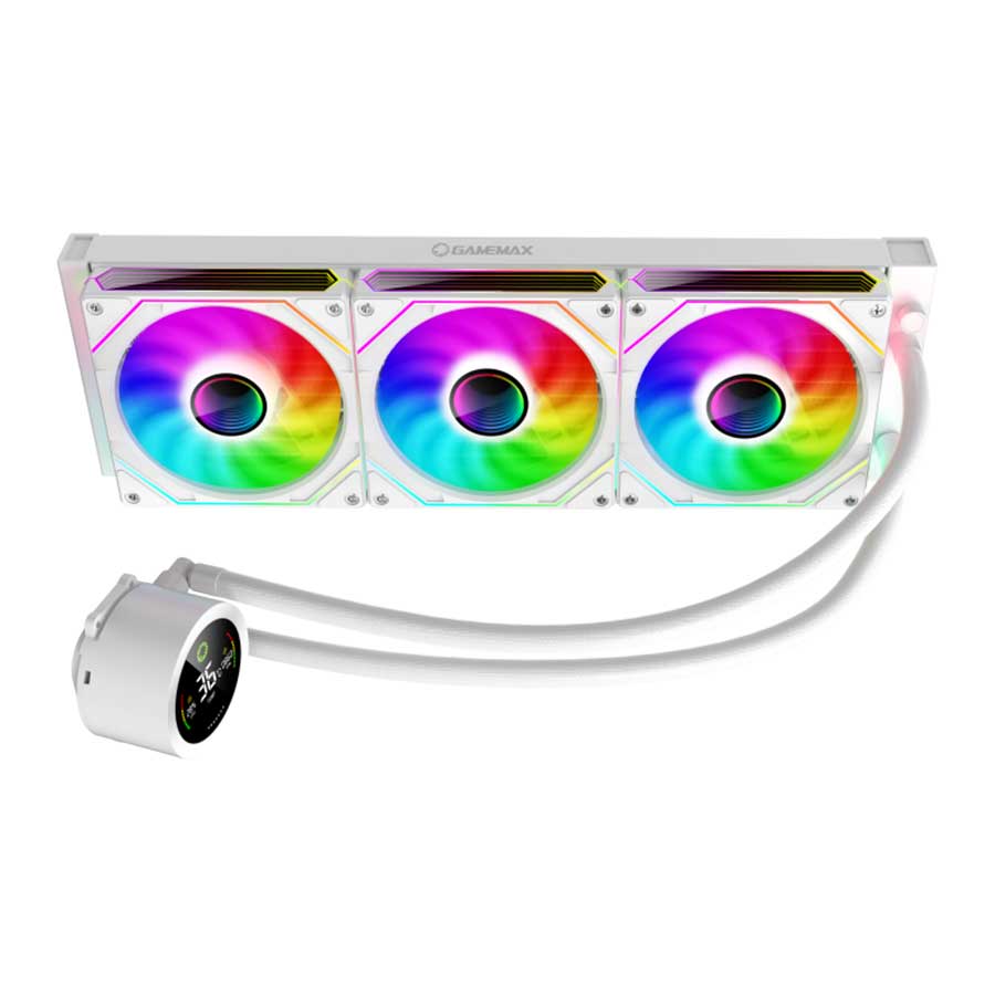 خنک کننده مایع پردازنده گیم مکس مدل Gamemax IceBurg 360 Digital White