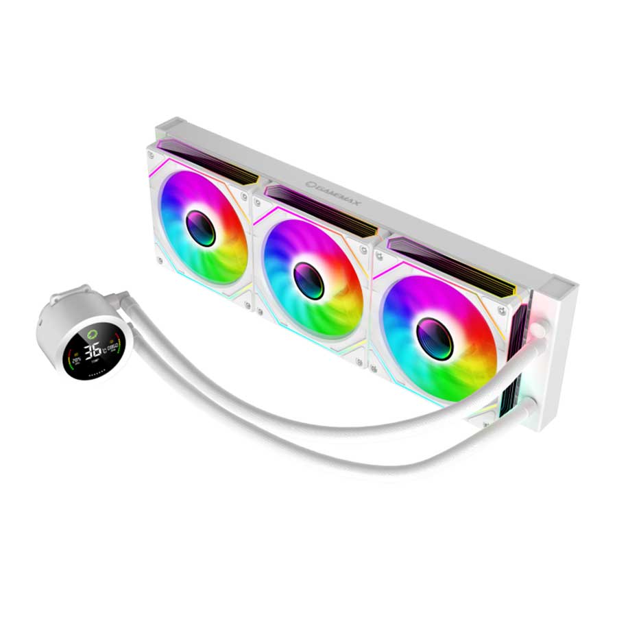 خنک کننده مایع پردازنده گیم مکس مدل Gamemax IceBurg 360 Digital White