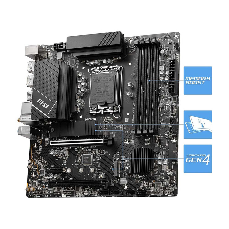 مادربرد ام اس آی مدل MSI PRO B760M-A WIFI DDR4