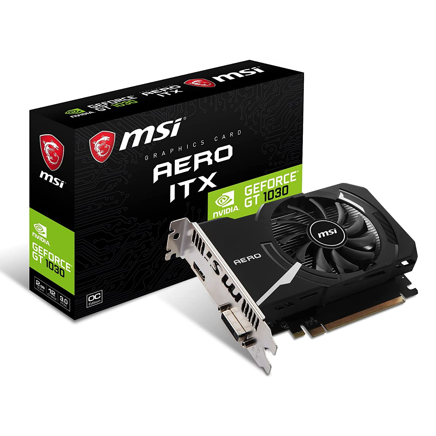 کارت گرافیک ام اس آی GT 1030 AERO ITX 2GD4 OC