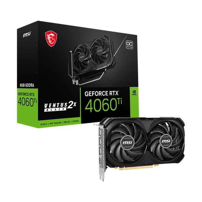کارت گرافیک ام اس ای GeForce RTX 4060 TI VENTUS 2X BLACK OC 8GB