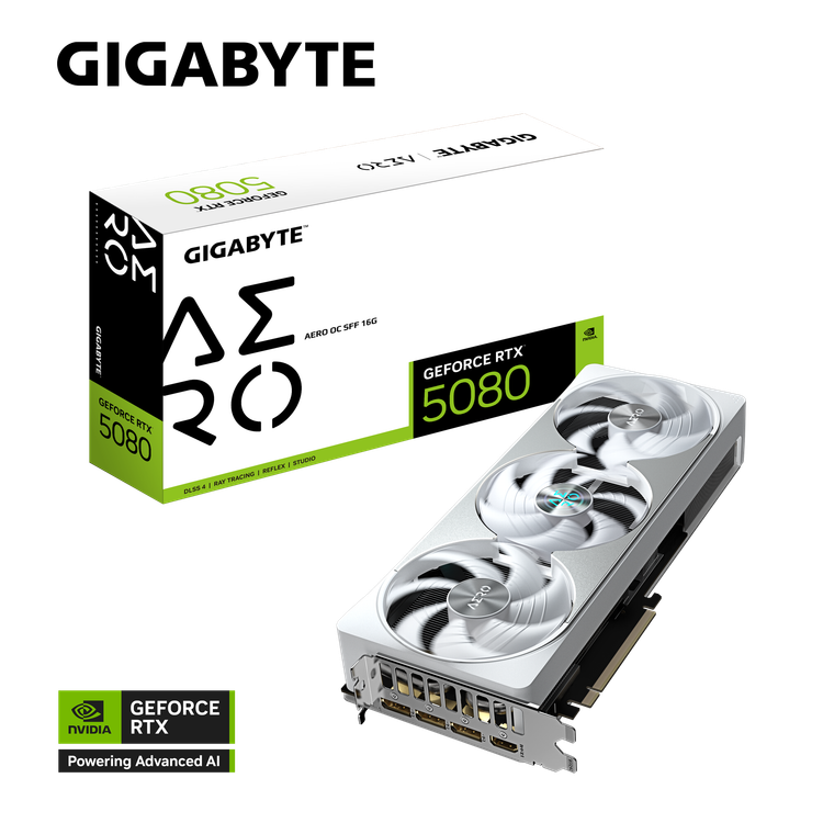 کارت گرافیک گیگابایت مدل GIGABYTE GeForce RTX 5080 AERO OC SFF 16G