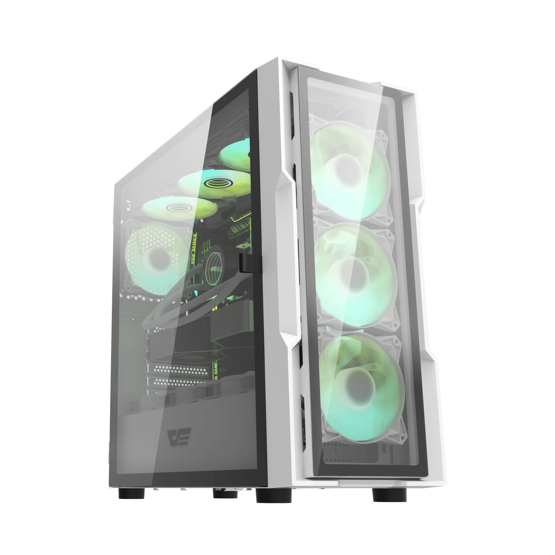 کیس کامپیوتر دارک فلش مدل DK431 Glass E-ATX WH