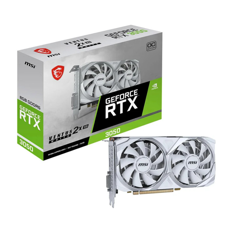 کارت گرافیک مبتنی بر NVIDIA ام اس آی مدل GeForce RTX™ 3050 VENTUS 2X XS 8G OC White
