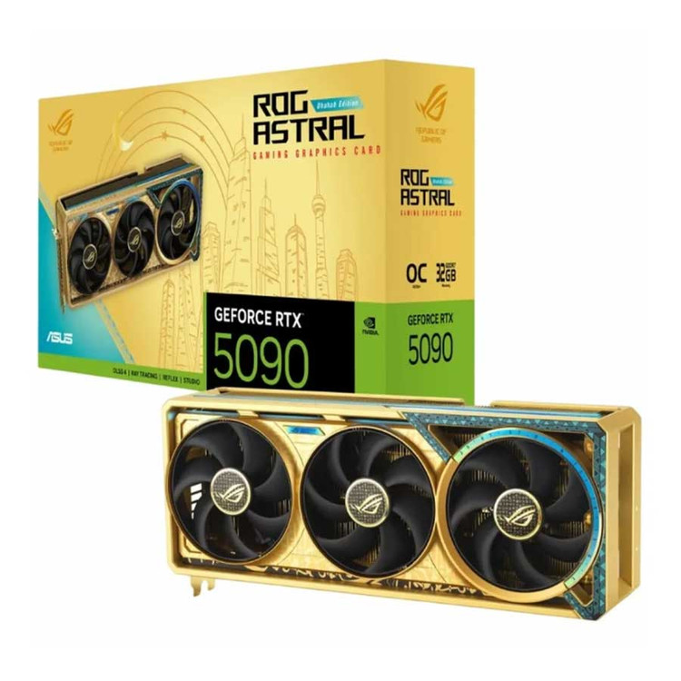 کارت گرافیک ایسوس مدل ASUS ROG Astral GeForce RTX 5090 Dhahab OC Edition 32GB