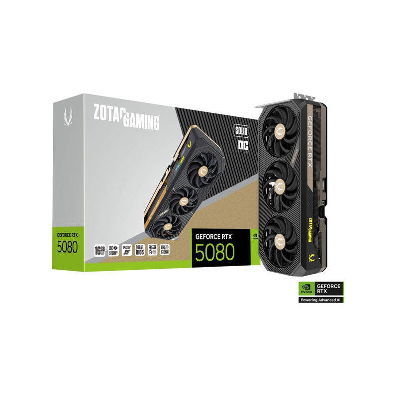 کارت گرافیک زوتاک مدل ZOTAC RTX 5080 SOLID OC 16GB