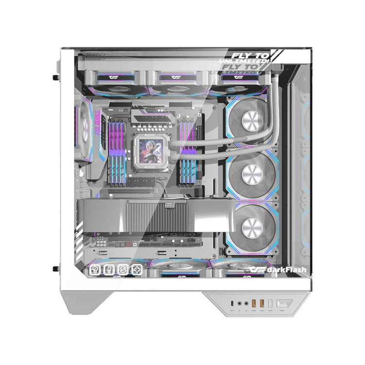 کیس کامپیوتر دارک فلش مدل DY470 WH ATX