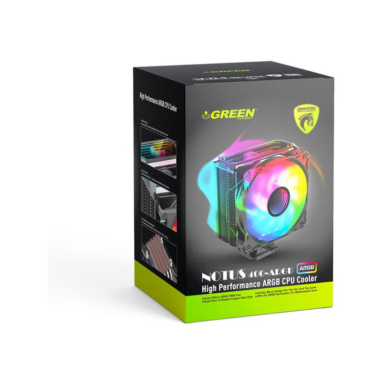 خنک کننده پردازنده گرین مدل GREEN NOTUS 400-ARGB