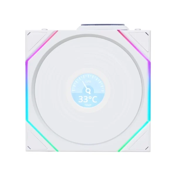 فن کیس لیان لی پک 3 عددی UNI FAN TL120 LCD Reverse Blade Wireless WH
