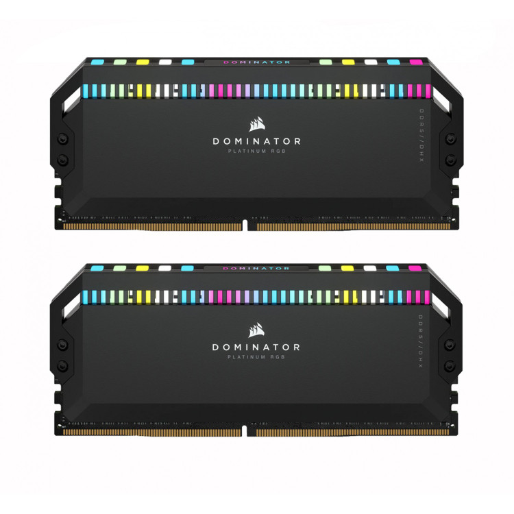 رم کورسیر مدل CORSAIR DOMINATOR PLATINUM RGB 64GB 32GBx2 6000MHz DDR5