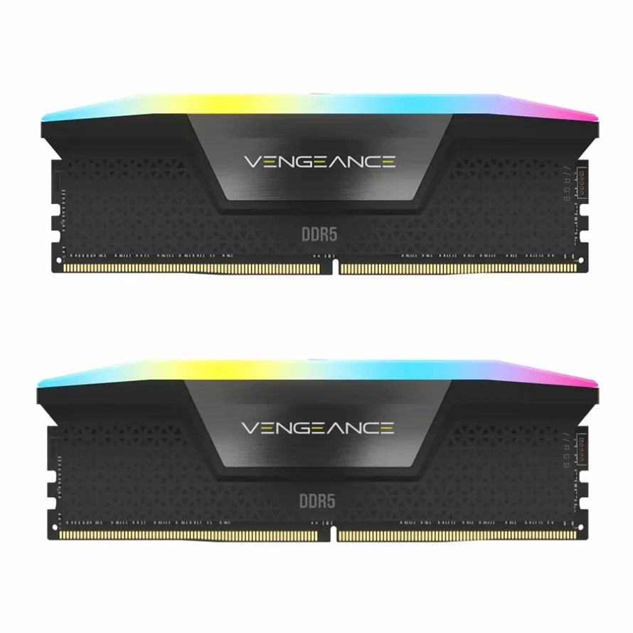 رم کورسیر مدل CORSAIR VENGEANCE RGB 32GB Dual 5200Mhz BLACK