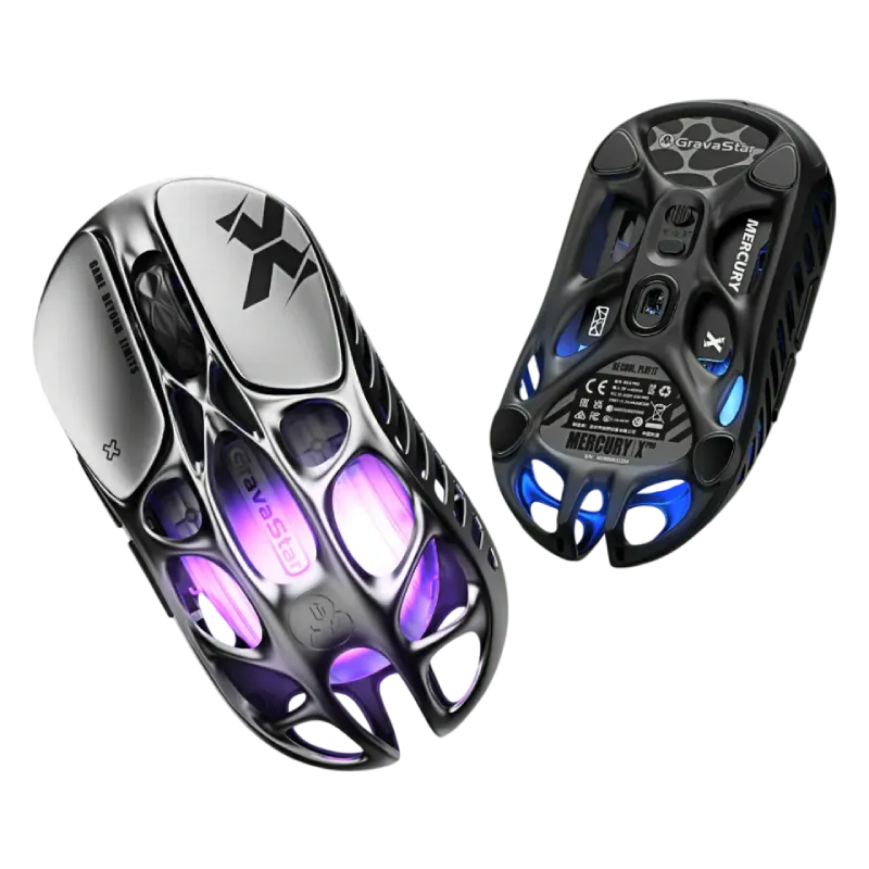 موس گیمینگ گراوا استار مدل GravaStar Mercury X - Galaxy Black