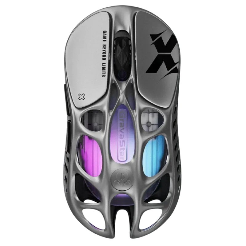 موس گیمینگ گراوا استار مدل GravaStar Mercury X - Interstellar Silver