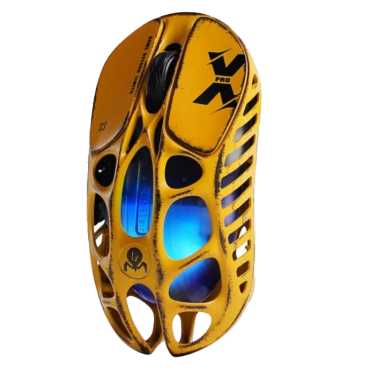 موس گیمینگ گراوا استار مدل GravaStar Mercury X - Special Edition Battle Worn Yellow
