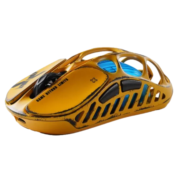 موس گیمینگ گراوا استار مدل GravaStar Mercury X - Special Edition Battle Worn Yellow