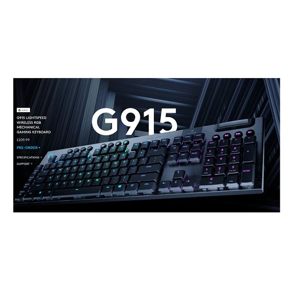 کیبورد بی سیم لاجیتک مدل Logitech G915 X LIGHTSPEED Tactile