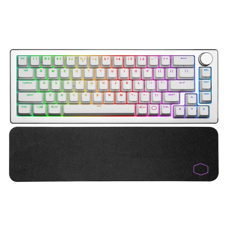 کیبورد گیمینگ کولر مستر مدل Cooler Master CK721 White Wireless Blue Switch
