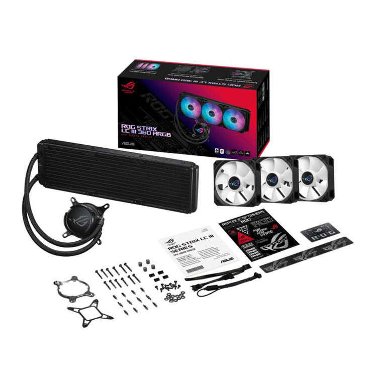 خنک کننده مایع پردازنده ایسوس مدل ROG Strix LC III 360 ARGB White