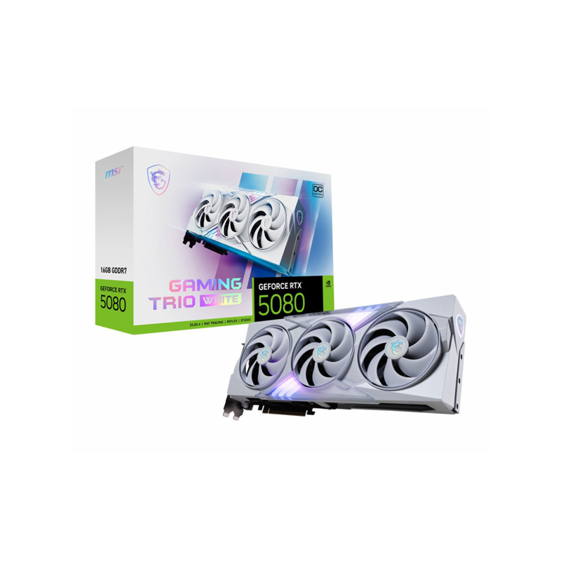 کارت گرافیک ام اس ای مدل MSI RTX 5080 16G GAMING TRIO OC WHITE