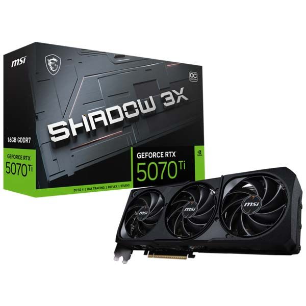 کارت گرافیک ام اس آی مدل MSI RTX 5070 Ti MSI SHADOW 3X OC 16GB