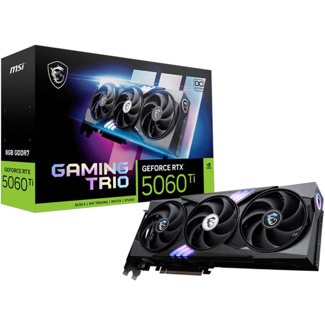 کارت گرافیک ام اس آی RTX 5060 Ti OC Gaming Trio حافظه 8 گیگابایت