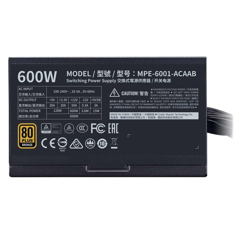 پاور کولر مستر مدل CoolerMaster MWE 600W Bronze