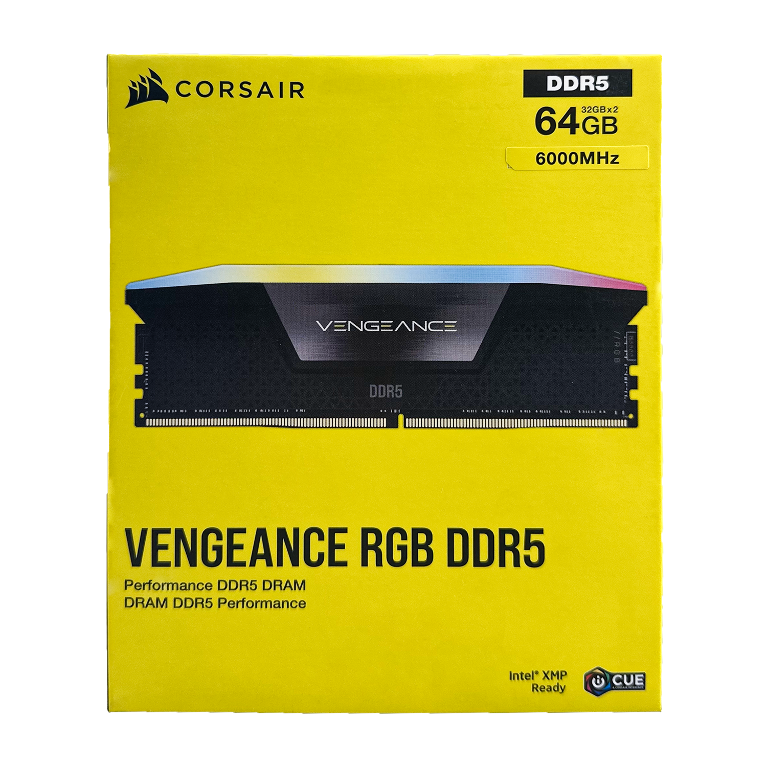رم کورسیر مدل CORSAIR VENGEANCE RGB 64GB (2x32GB) 6000MHz DDR5 CL40