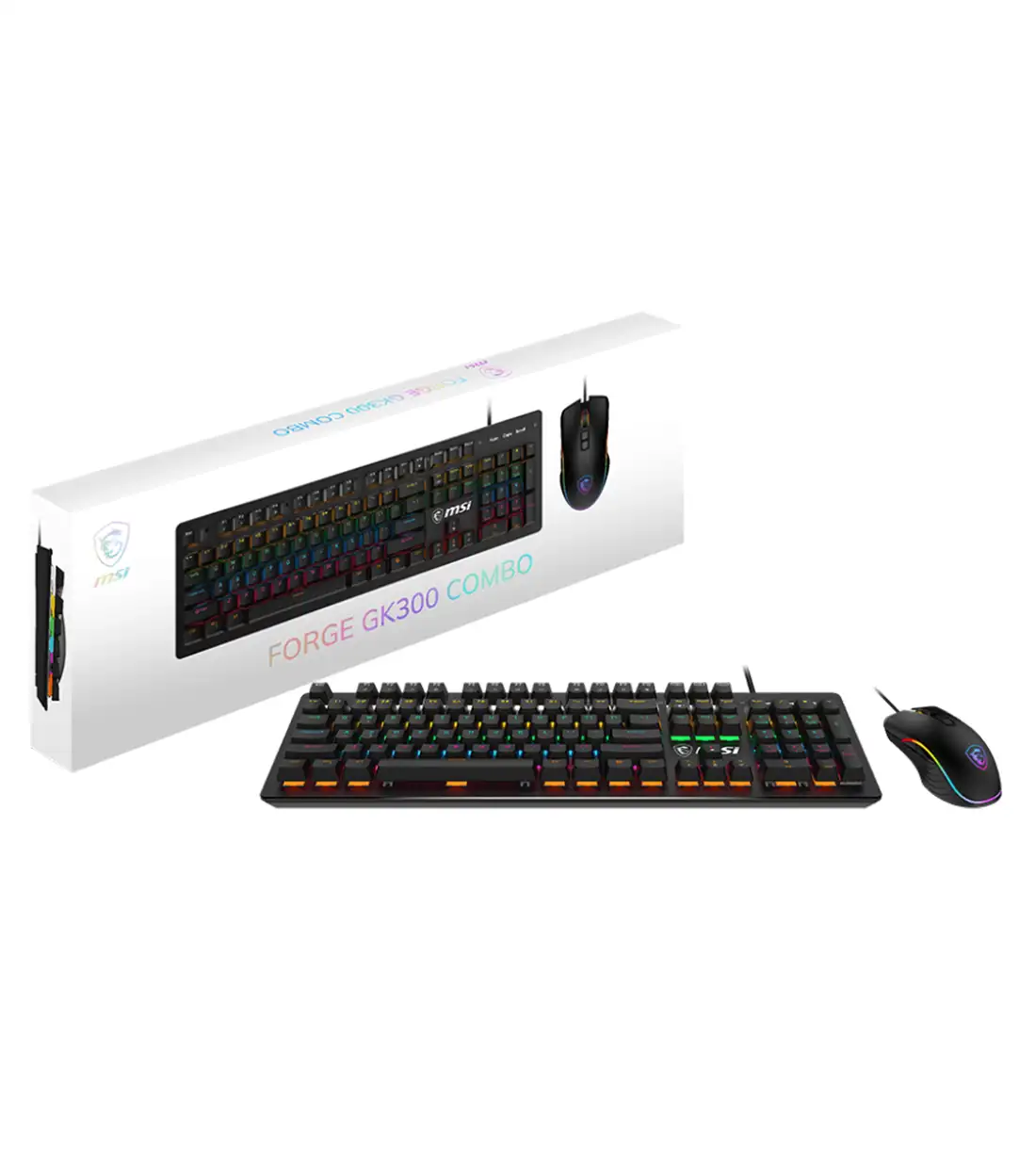 کیبورد و موس گیمینگ ام اس آی مدل FORGE GK300 COMBO