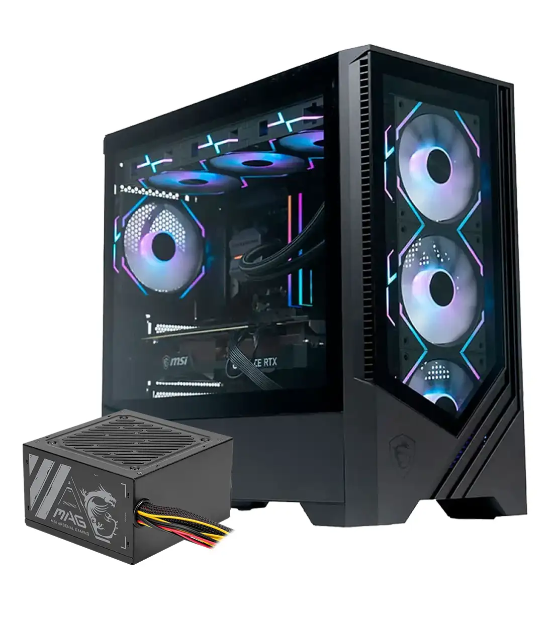 کیس و پاور ام اس آی مدل MSI MAG FORGE M100L COMBO BLACK