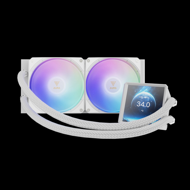 فن خنک کننده پردازنده گیم دیاس مدل GAMEDIAS AURA GL240 LCD WH