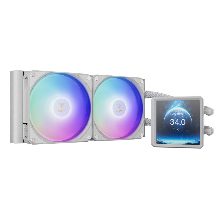 فن خنک کننده پردازنده گیم دیاس مدل GAMEDIAS AURA GL240 LCD WH