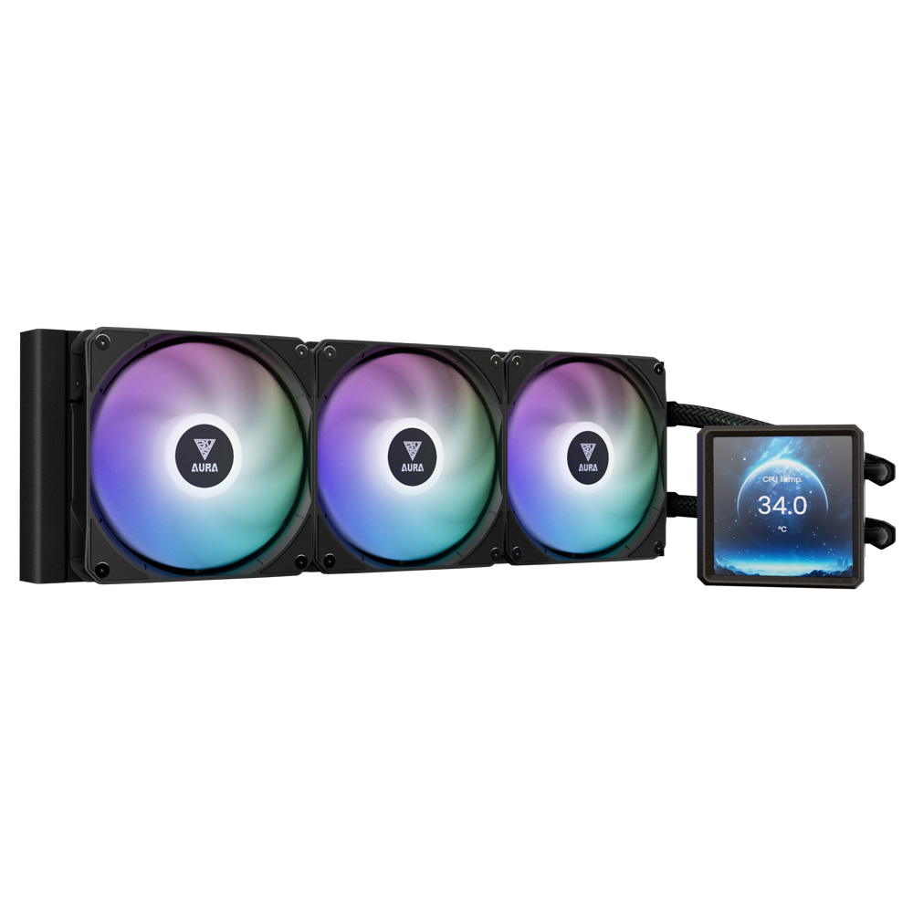 فن خنک کننده پردازنده گیم دیاس مدل GAMDIAS AURA GL360 LCD