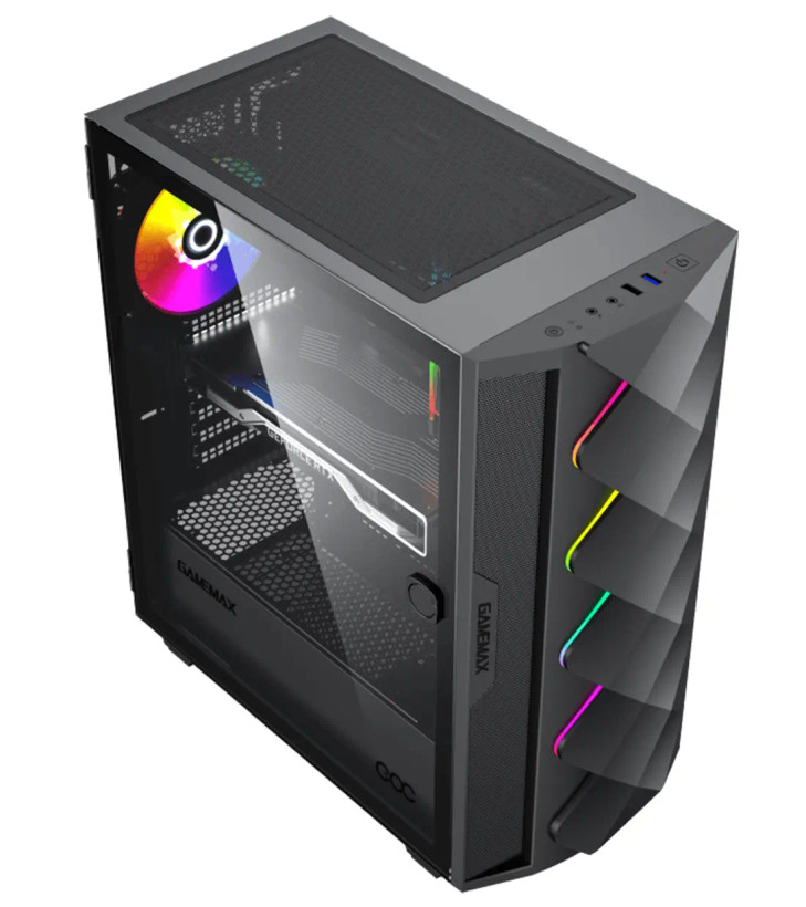 کیس گیمینگ گیم مکس مدل GAMEMAX Diamond COC Black