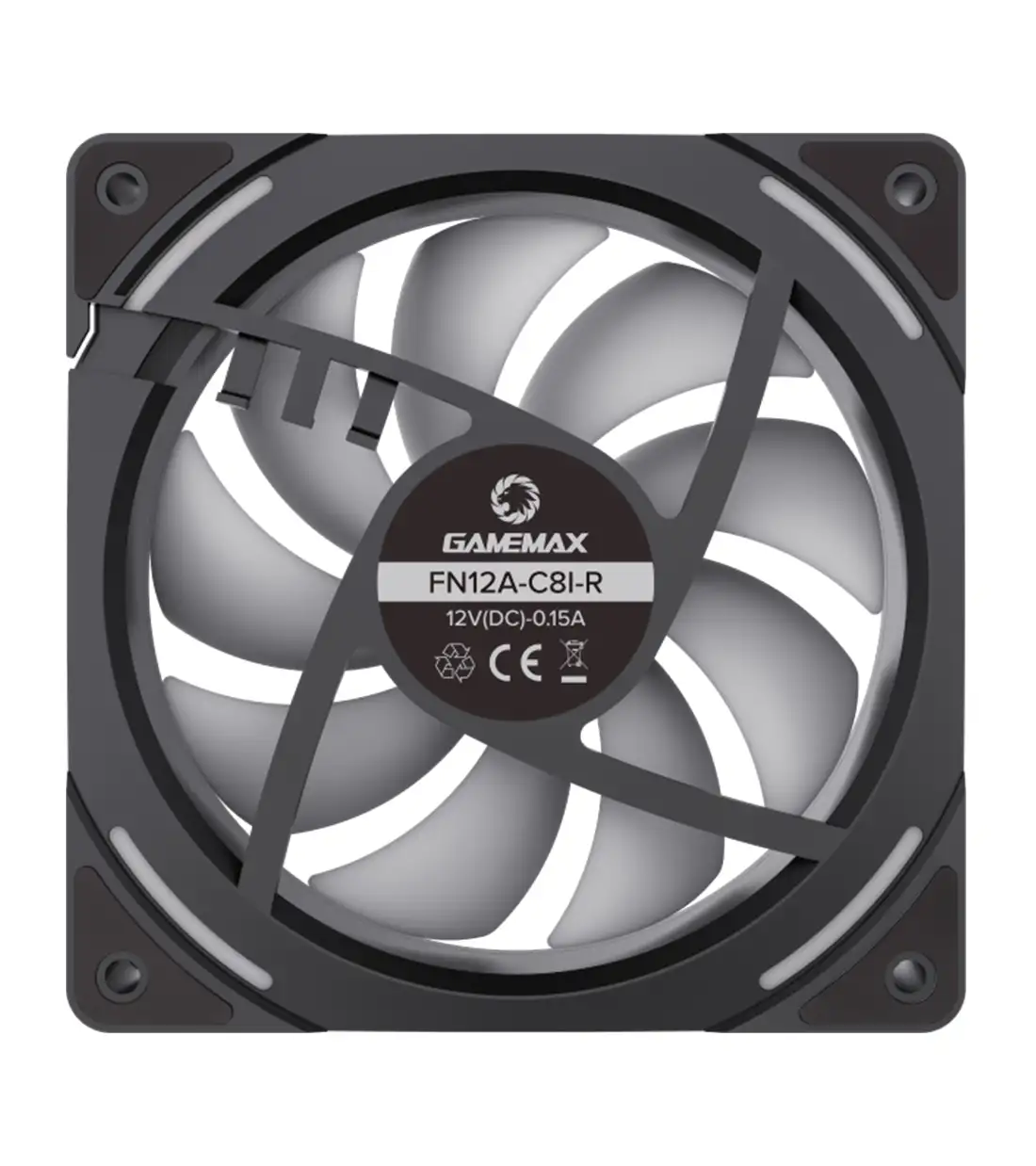 فن کیس گیم مکس مدل GameMax FN12A-C8I-R Black