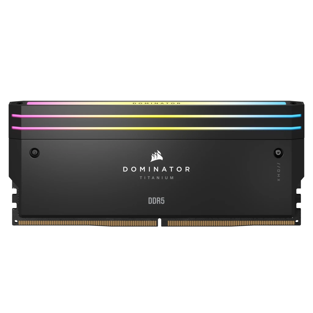 رم کورسیر مدل CORSAIR DOMINATOR TITANIUM 48GB(24GBx2) 7200Mhz RGB BLACK CL34