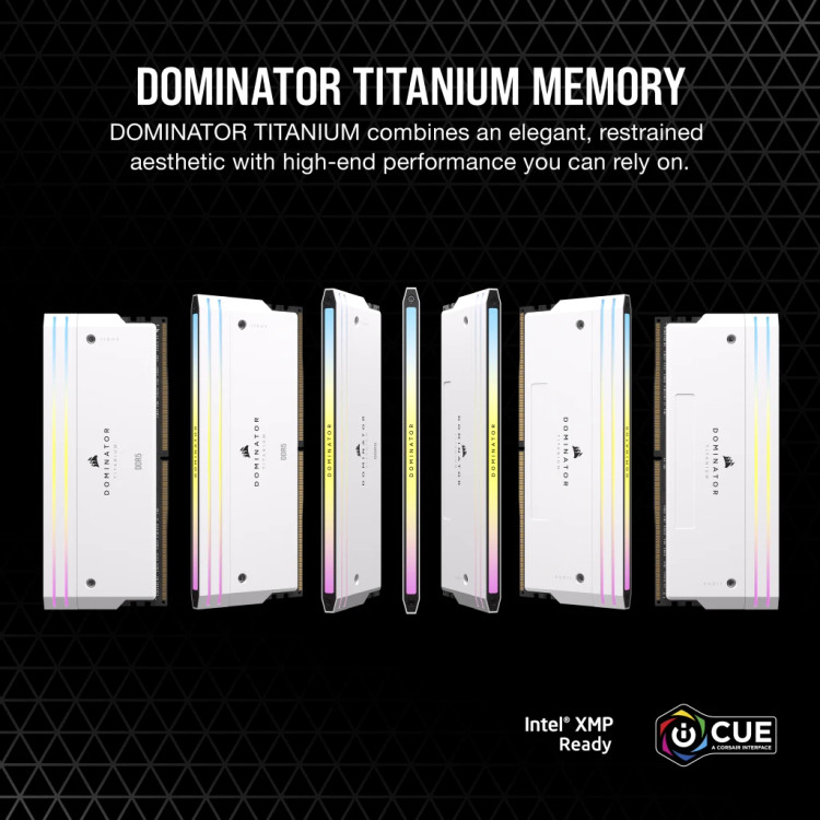 رم کورسیر مدل CORSAIR DOMINATOR TITANIUM 48GB(24GBx2) 7200Mhz RGB WHITE CL34