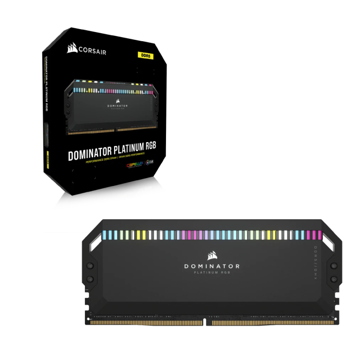 رم کورسیر مدل CORSAIR DOMINATOR PLATINUM 64GB(32GBx2) 6800Mhz RGB BLACK CL40