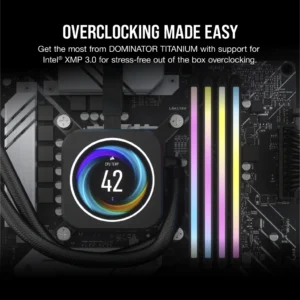 رم کورسیر مدل CORSAIR DOMINATOR TITANIUM 64GB(32GBx2) 6600 RGB BLACK CL32