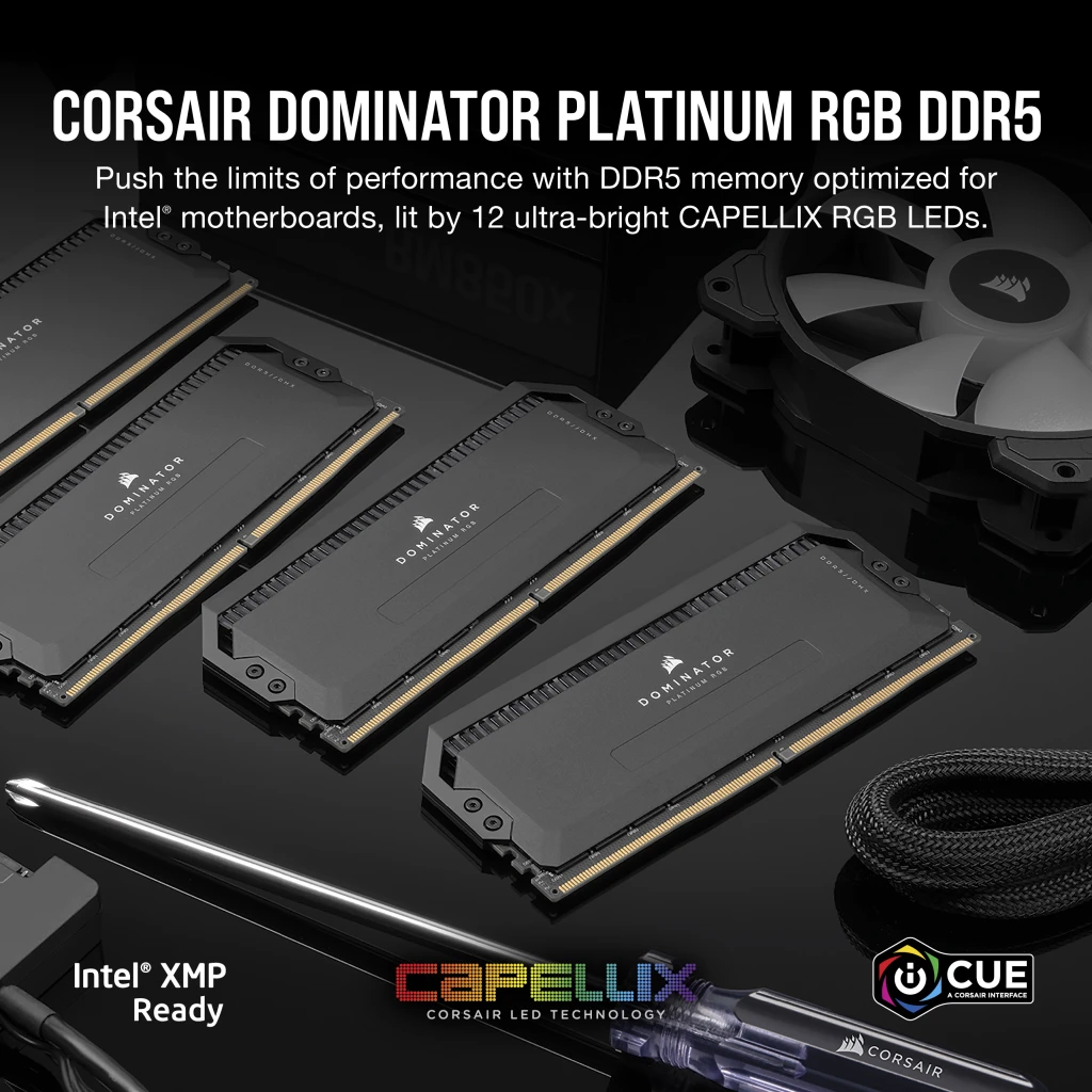 رم کورسیر مدل CORSAIR DOMINATOR PLATINUM 32GB(2x16GB) 6200Mhz RGB CL36
